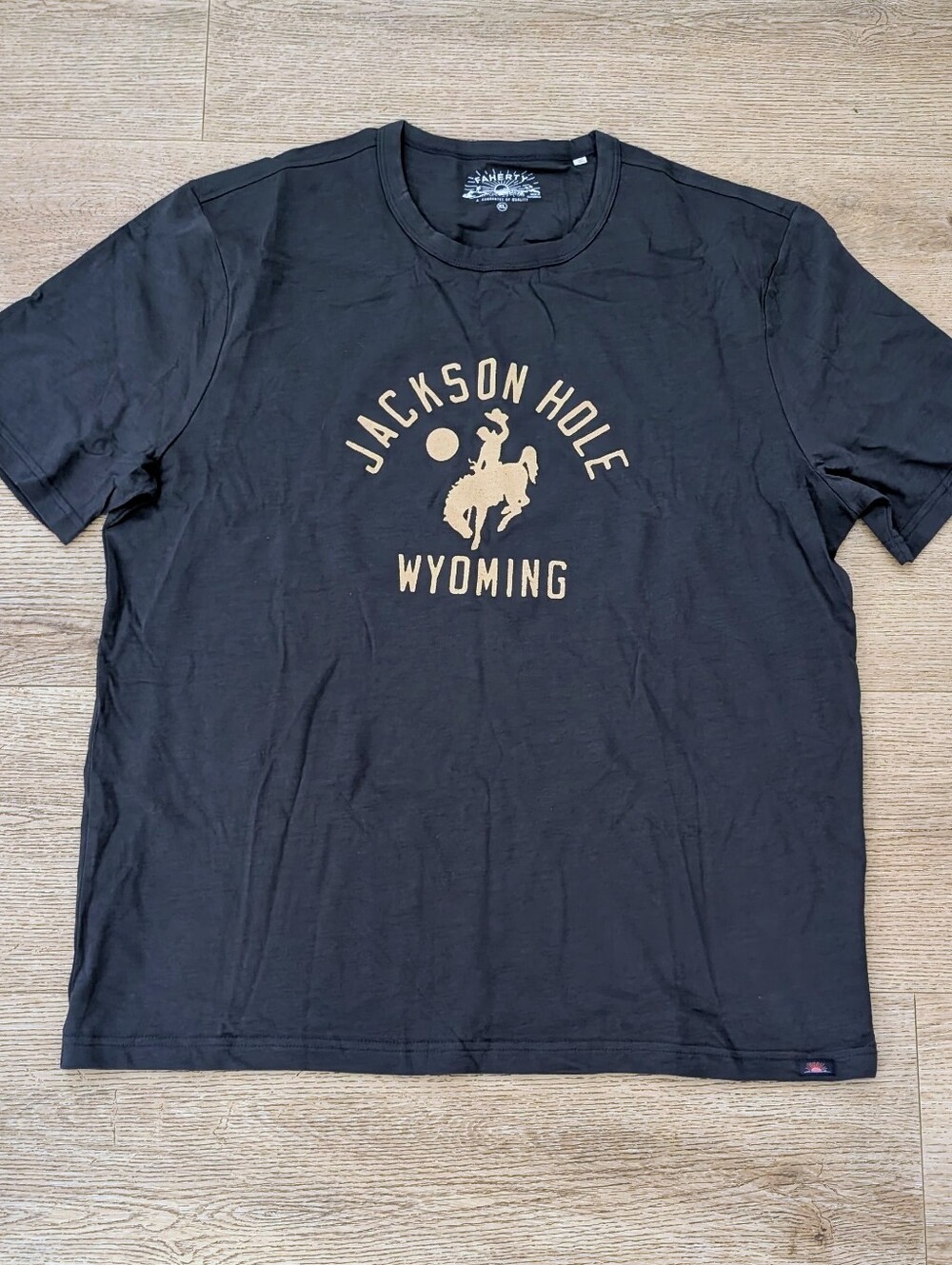 Faherty Limited Edition T-shirt Jackson Hole Wyoming Mens XL Black $68